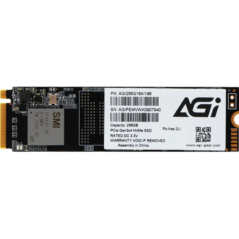 SSD Накопитель AGi PCIe 3.0 x4 256GB AI198 M.2 2280(AGI256G16AI198)