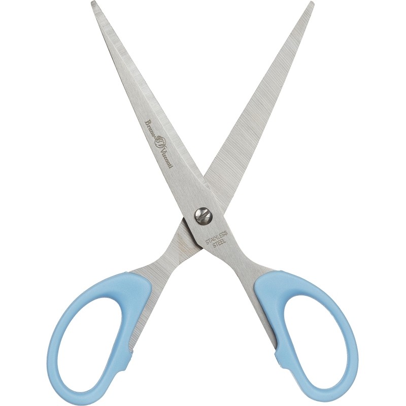 Ножницы Bruno Visconti SLIMCUT ZEFIR 180мм,пласт. ручки,европ,голуб,60-0010