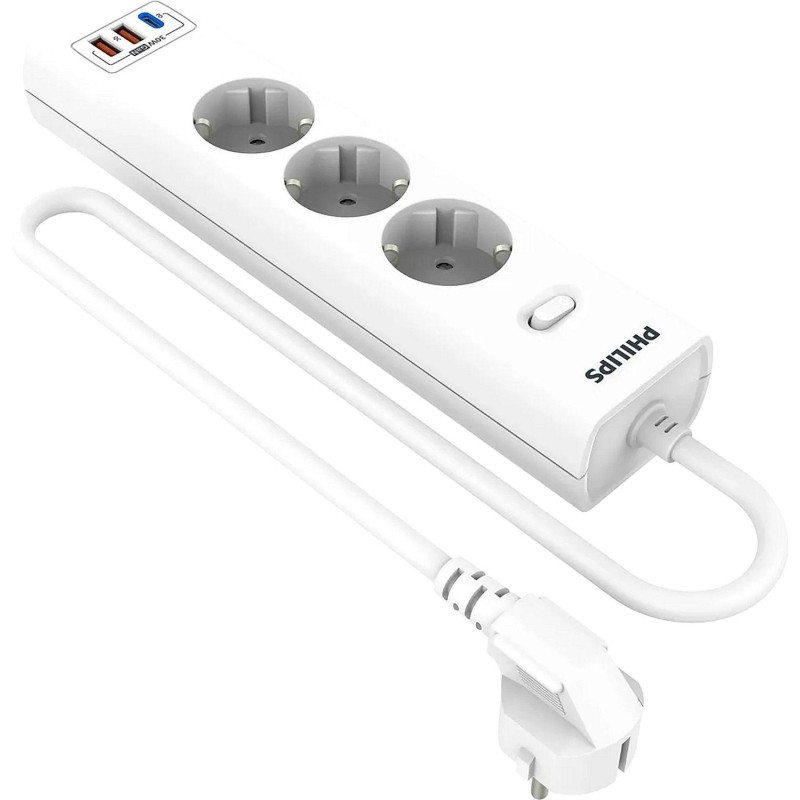 Сетевой фильтр Philips CHP8236WB/51 3р/3м с USB, 10А, белый