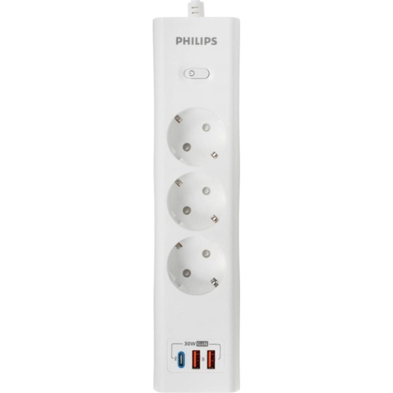 Сетевой фильтр Philips CHP8236WB/51 3р/3м с USB, 10А, белый