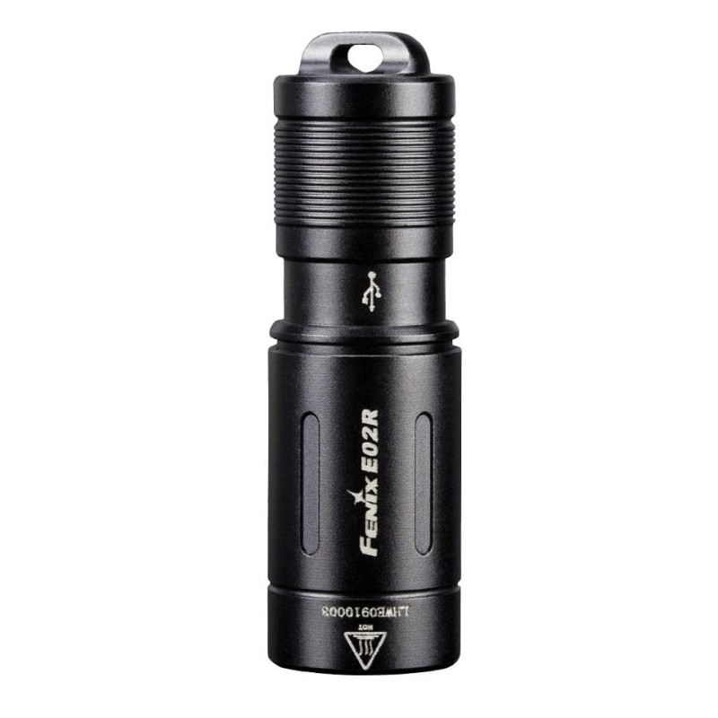 Фонарь Fenix E02R, черный, E02RBK