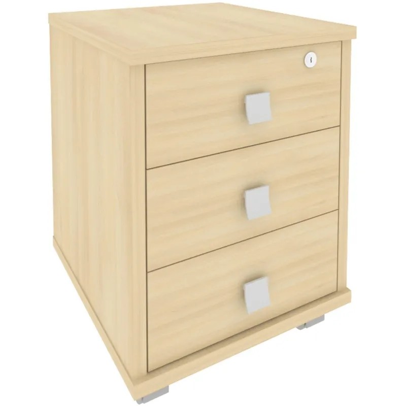 Тумба подкатная Style 3 ящика с замком Л.ТМ-3Y 420x450x563 Акация Лорка