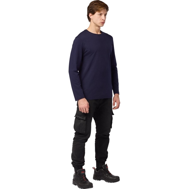 Футболка (160 г.) с длинным рукавом т.-син.(S)