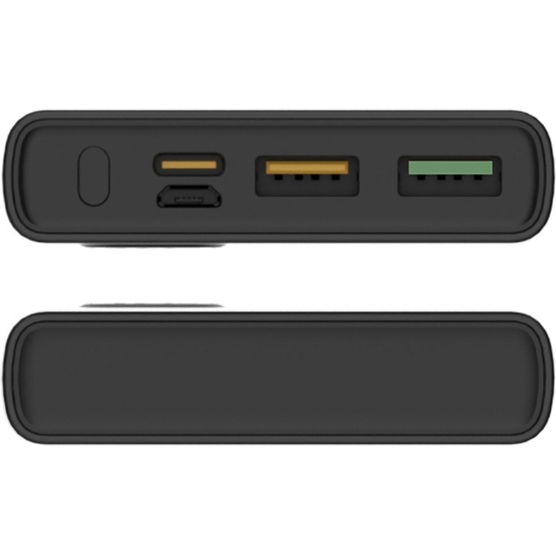 Внешний аккумулятор PERO PB05 10000 mAh,Li-Pol,output USB-C + 2USB-A,черный