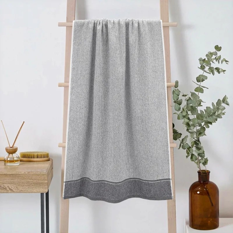 Полотенце махровое УЗБ Line,M 50х80 сер,160422