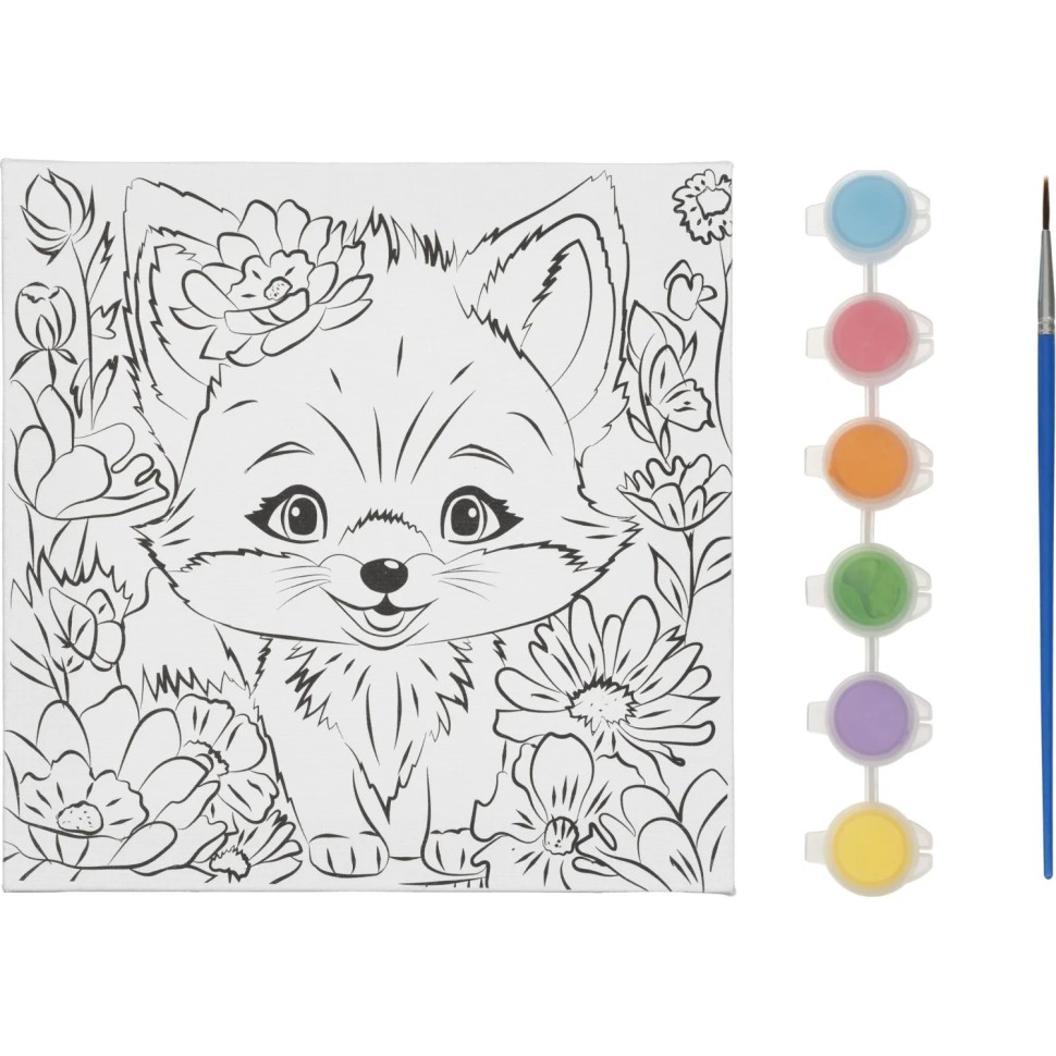 Набор д/дет тв-ва холст для росписи 15x15см лис МУЛЬТИ АРТ CANV15X15-118859 Набор д/дет тв-ва холст для росписи 15x15см лис МУЛЬТИ АРТ CANV15X15-118859