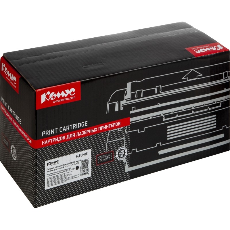 Картридж лазерный Комус 56F5H0E чер. пов.емк. для Lexmark 421/521/622/621