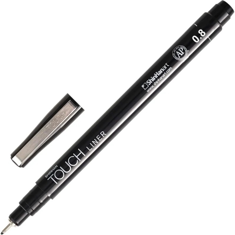 Набор линеров TOUCH LINER 5шт (0.05мм-0.8мм) черный, 4100005