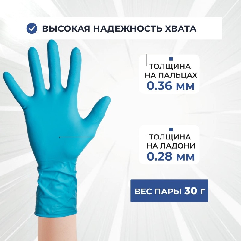 Перчатки мед.смотров. латекс.,нестер.,н/о, Dermagrip High Risk(XL) 25пар,ПС