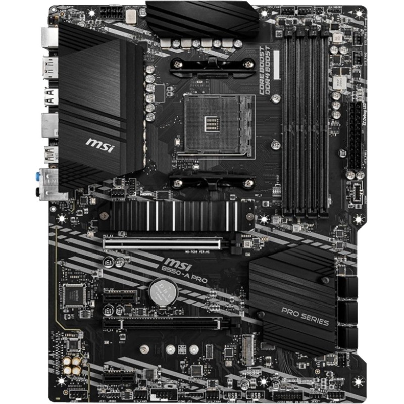 Материнская плата MSI B550-A PRO AMD B550 sAM4, 4xDDR4, ATX