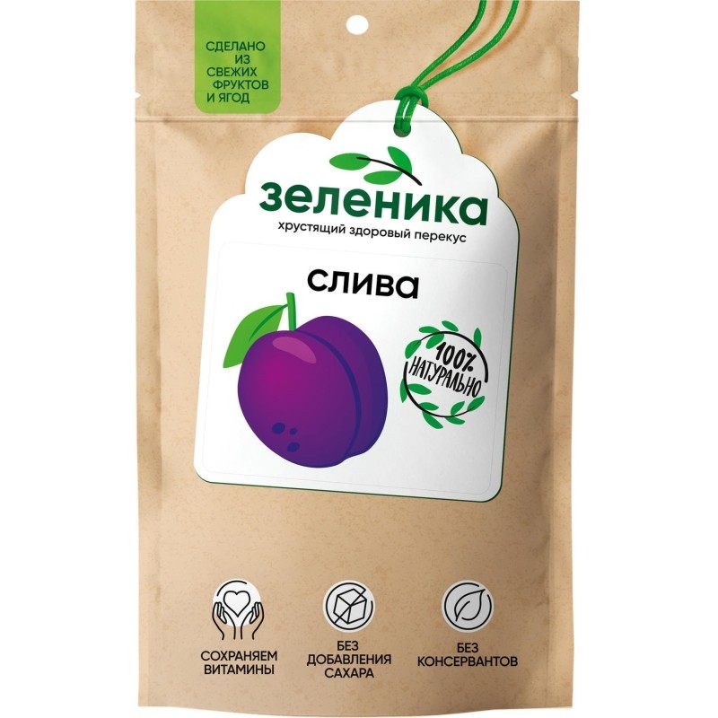 Слива Зеленика Здоровый фруктовый перекус 20 г