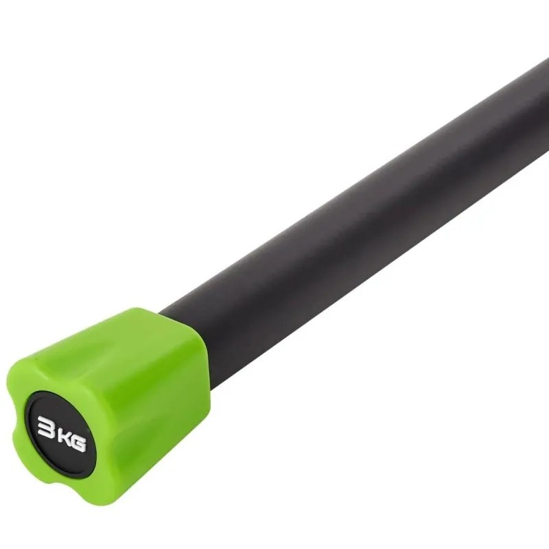 Бодибар STARFIT BB-301 3 кг, неопреновый, черный/зеленый,УТ-00019808