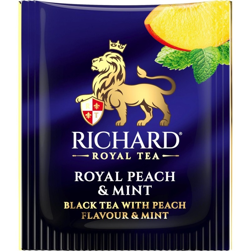 Чай Richard Royal Peach &amp; Mint черный, ароматизированный, 25 сашет