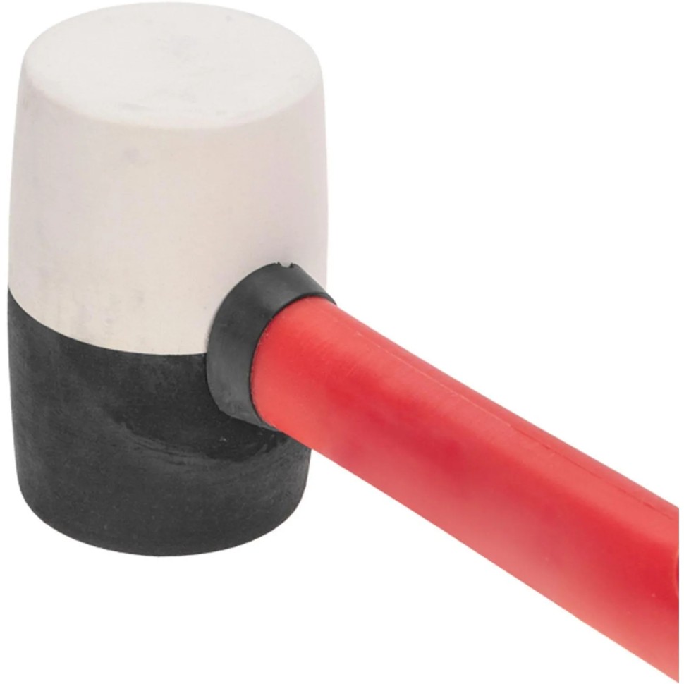 Киянка резиновая 225 г, черно-бел резина, фиберглас. рук. KRANZ KR-12-8152