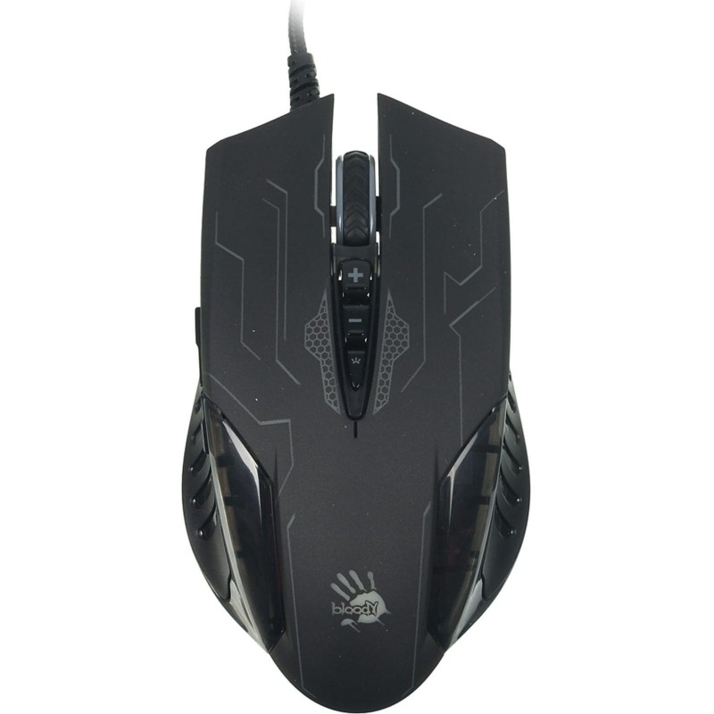 Мышь компьютерная A4Tech Bloody Q51 черный/рисунок/3200dpi/8кн