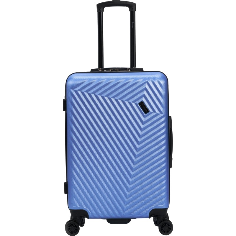 Чемодан TORBER Lama, синий, ABS-пластик, 43 х 25,5 х 67см, 62л, T1919M-Blue