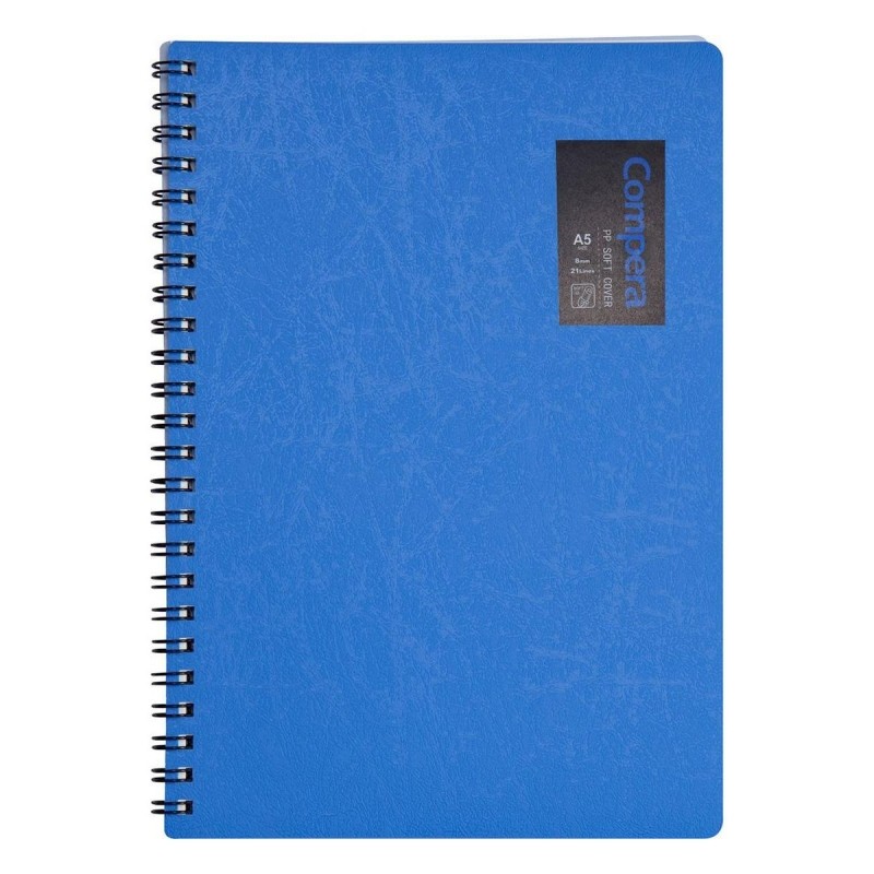 Блокнот на пружине А5, лин, 50 л Comix Compera Original, C7003 BU синий Блокнот на пружине А5, лин, 50 л Comix Compera Original, C7003 BU синий