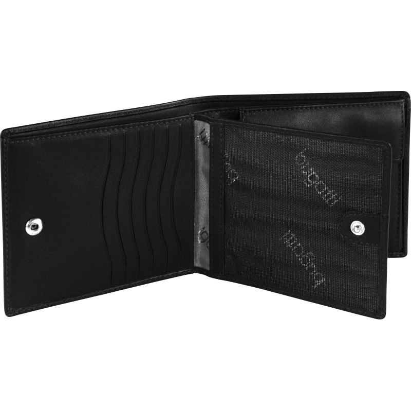 Портмоне BUGATTI Vertice, черн, натур воловья кожа, 11,5х2х10 см, 49319301