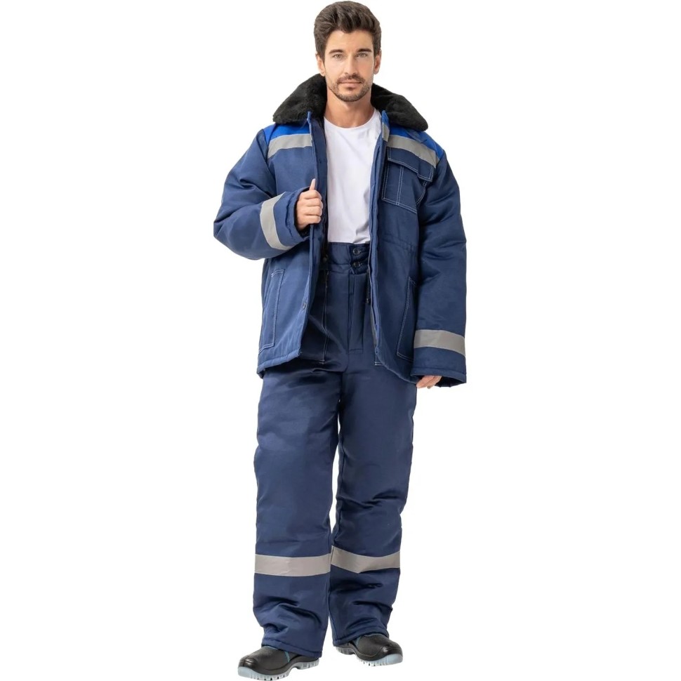 Куртка рабочая зимняя муж з32-КУ син/вас смес 60-62/194-200 (Арсенал-СП)