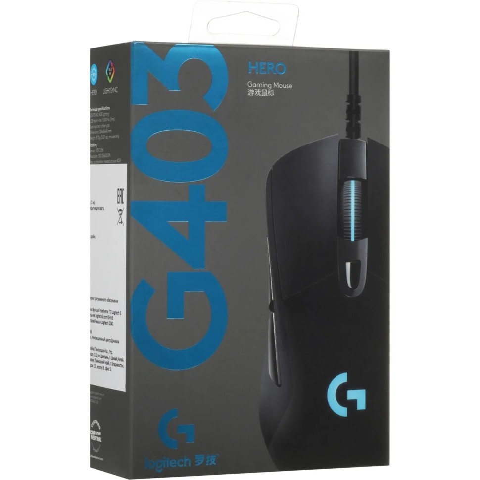 Мышь компьютерная Logitech G403 HERO Gaming -USB (910-005636) Мышь компьютерная Logitech G403 HERO Gaming -USB (910-005636)