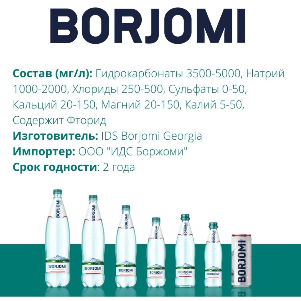 Вода минеральная Боржоми 0,5 л газ. ст