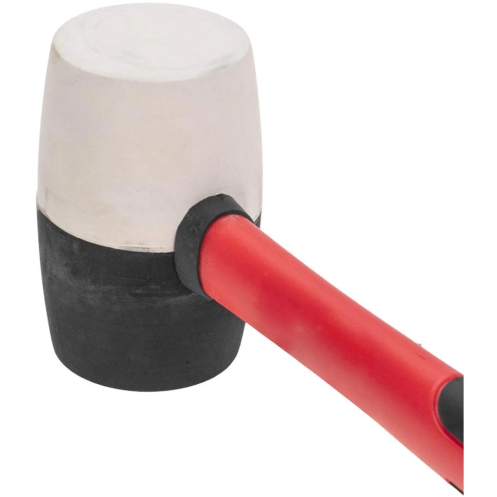 Киянка резиновая 450 г, черно-бел резина, фиберглас. рук. KRANZ KR-12-8153