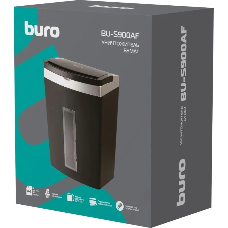 Шредер (уничтожитель) Buro Office BU-S900AF с автопод./секр.P-5/60лист./21л