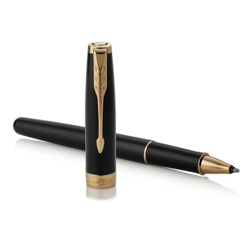 Роллер Parker Sonnet Black Lacquer GT черн,0,8мм,подар.уп 1931496