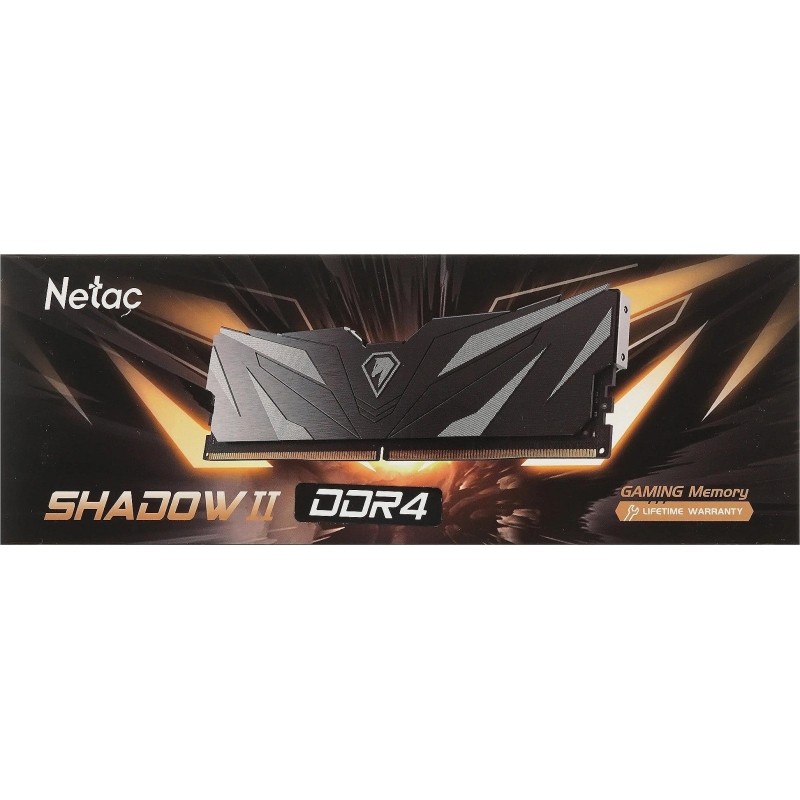 Модуль памяти Netac Shadow II 16GB DIMM DDR4 3200Мгц (NTSWD4P32SP-16K)