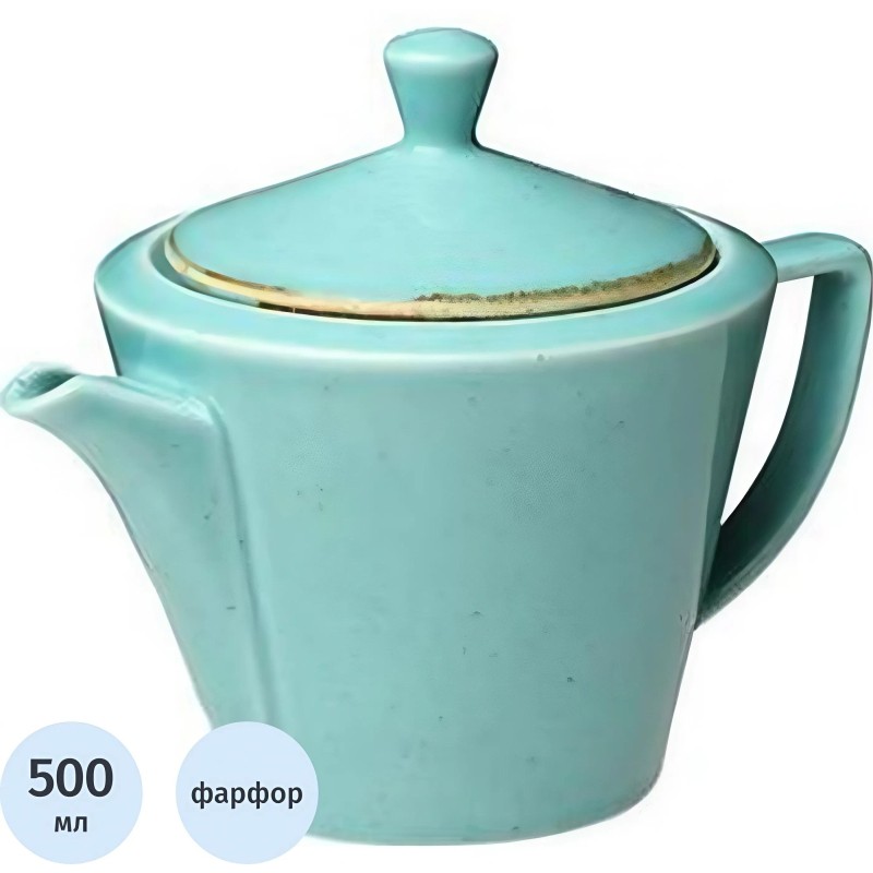 Чайник заварочный 500мл,фарфор,бирюзовый Seasons (938405 бирюзовый)