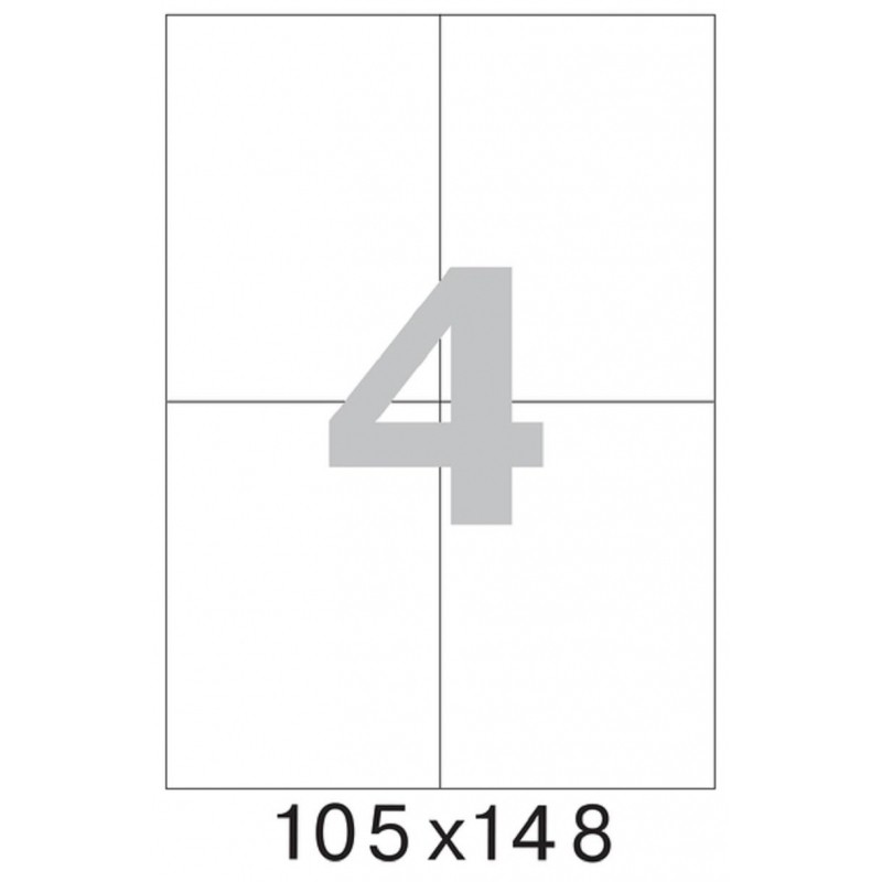 Этикетки самокл. ProMEGA Label BASIC 105х148 мм./4 шт. на лис.А4(100л./уп)