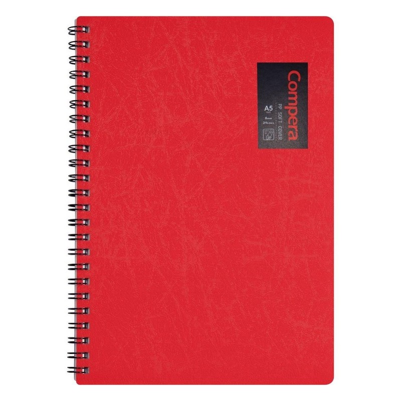 Блокнот на пружине А5, лин, 50 л Comix Compera Original, C7003 RD красный Блокнот на пружине А5, лин, 50 л Comix Compera Original, C7003 RD красный