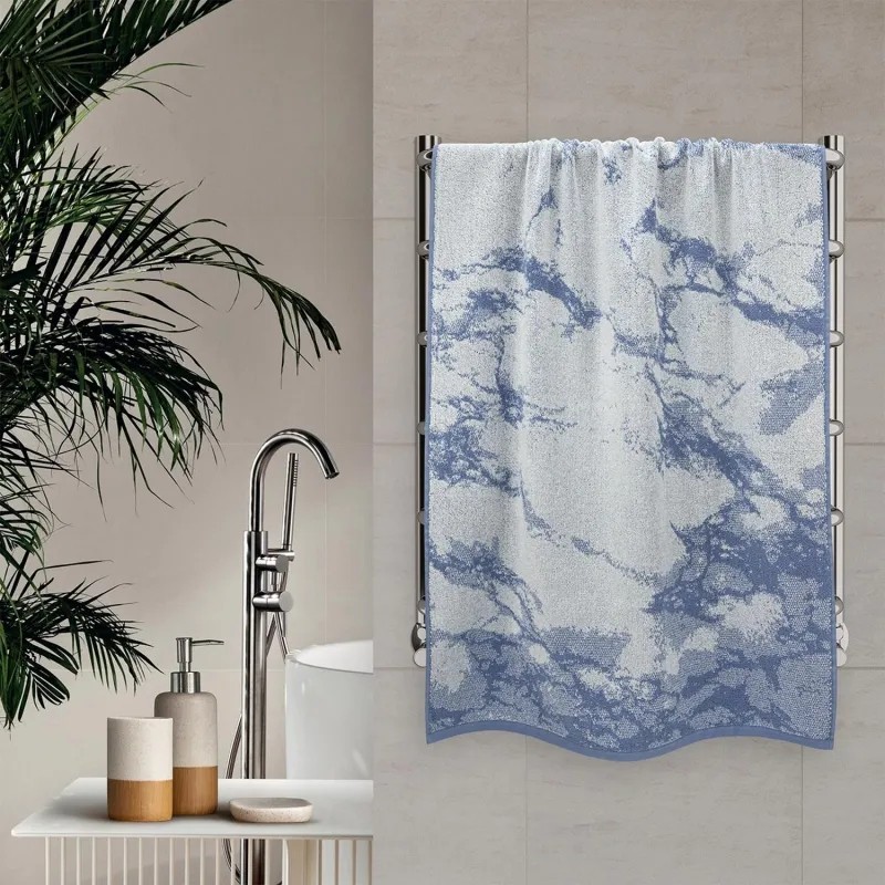 Полотенце махровое УЗБ Marmola,M 50х 80 син,161328