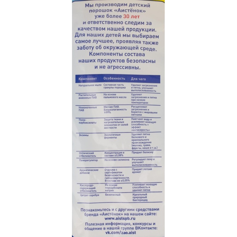 Порошок стиральный Аистенок 1,5 кг