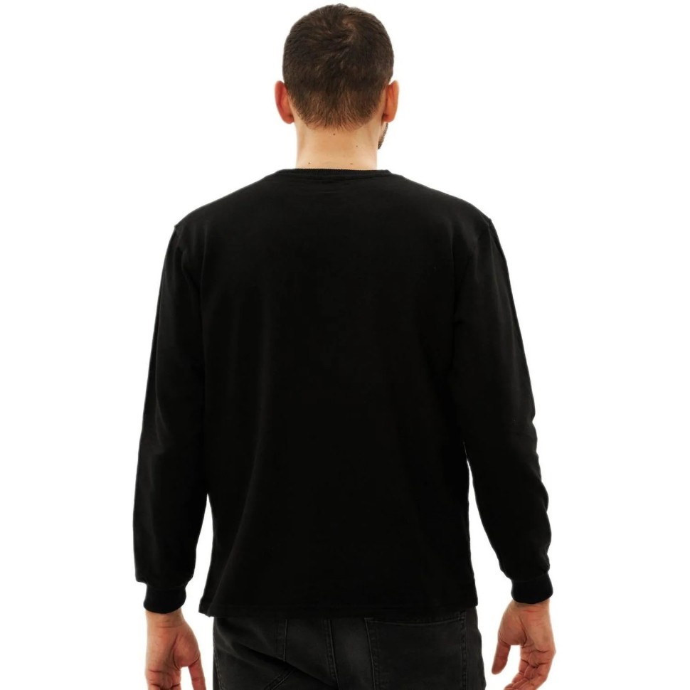 Толстовка 100% хб (240г) без капюшона, цв.черный, размер S