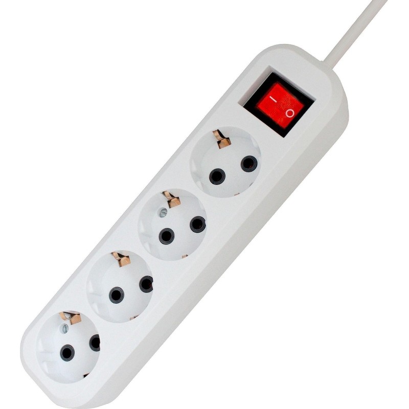 Сетевой фильтр PROGIX SF4PW5 4р/5м белый, 3х0,75мм, 10А/2000Вт
