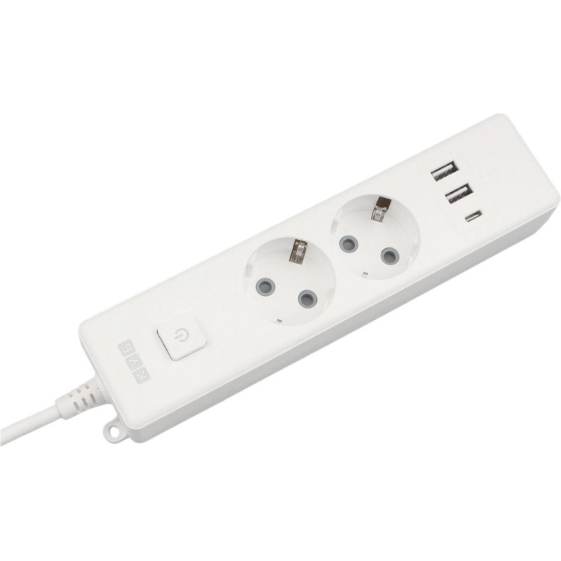 Удлинитель Power Cube, 2р с/з вык.,3USB, 3500 Вт,16А, 1.9м,3x1,0 (белый)