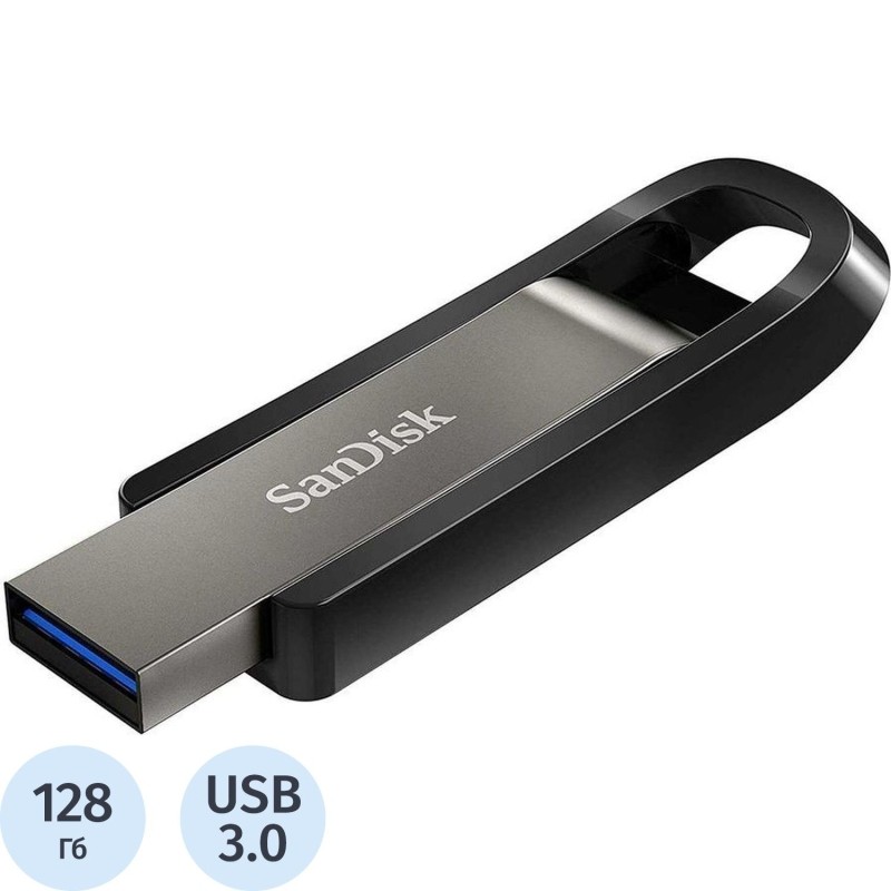 Флеш-память 128GB SanDisk CZ810 Extreme GO, USB 3.2, Black