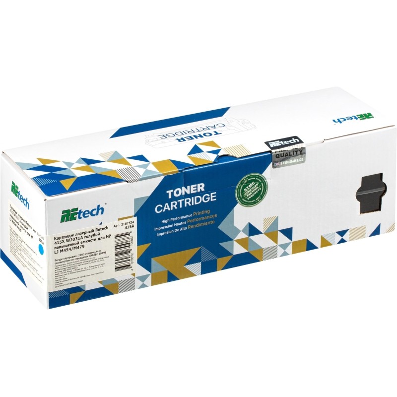 Картридж лазерный Retech 415X W2031A гол. для HP LJ M454/M479