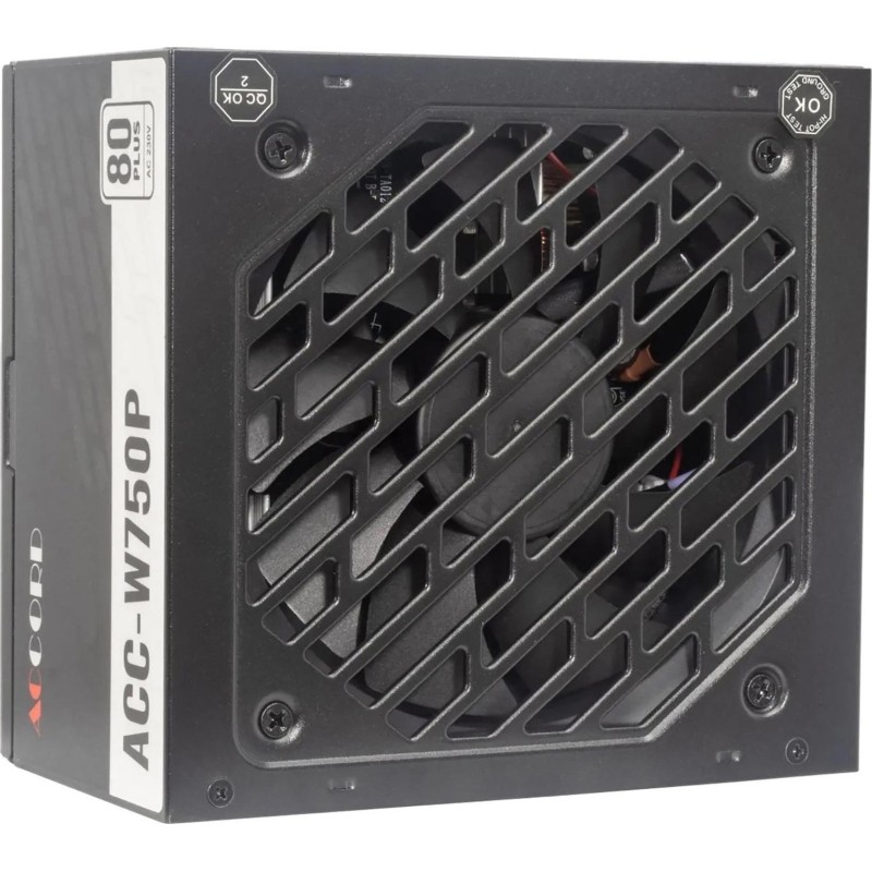 Блок питания Accord (ACC-W750P)ATX 80+ WHITE (20+4pin) 120/fan 6xSATA RTL