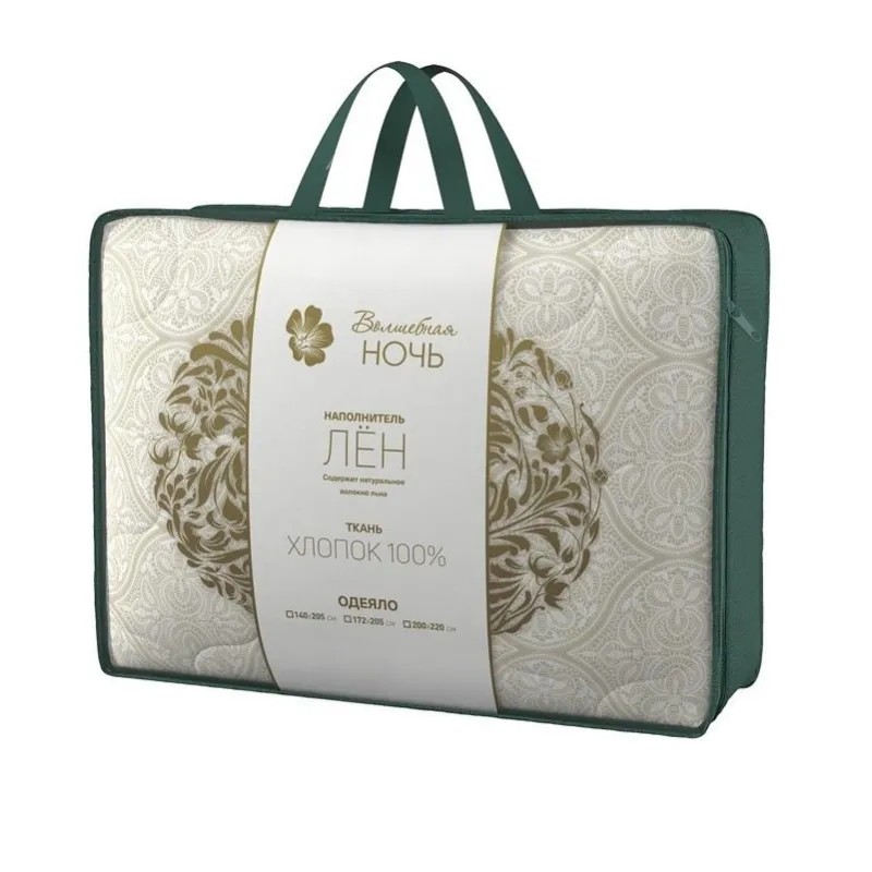 Одеяло 172х205, Стежка,(Льняное волокно/ХБ ткань), 150г/м2, Льняное кружево