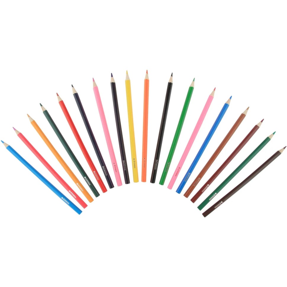 Карандаши цветные 18 цв 6-гран №1School Шустрики