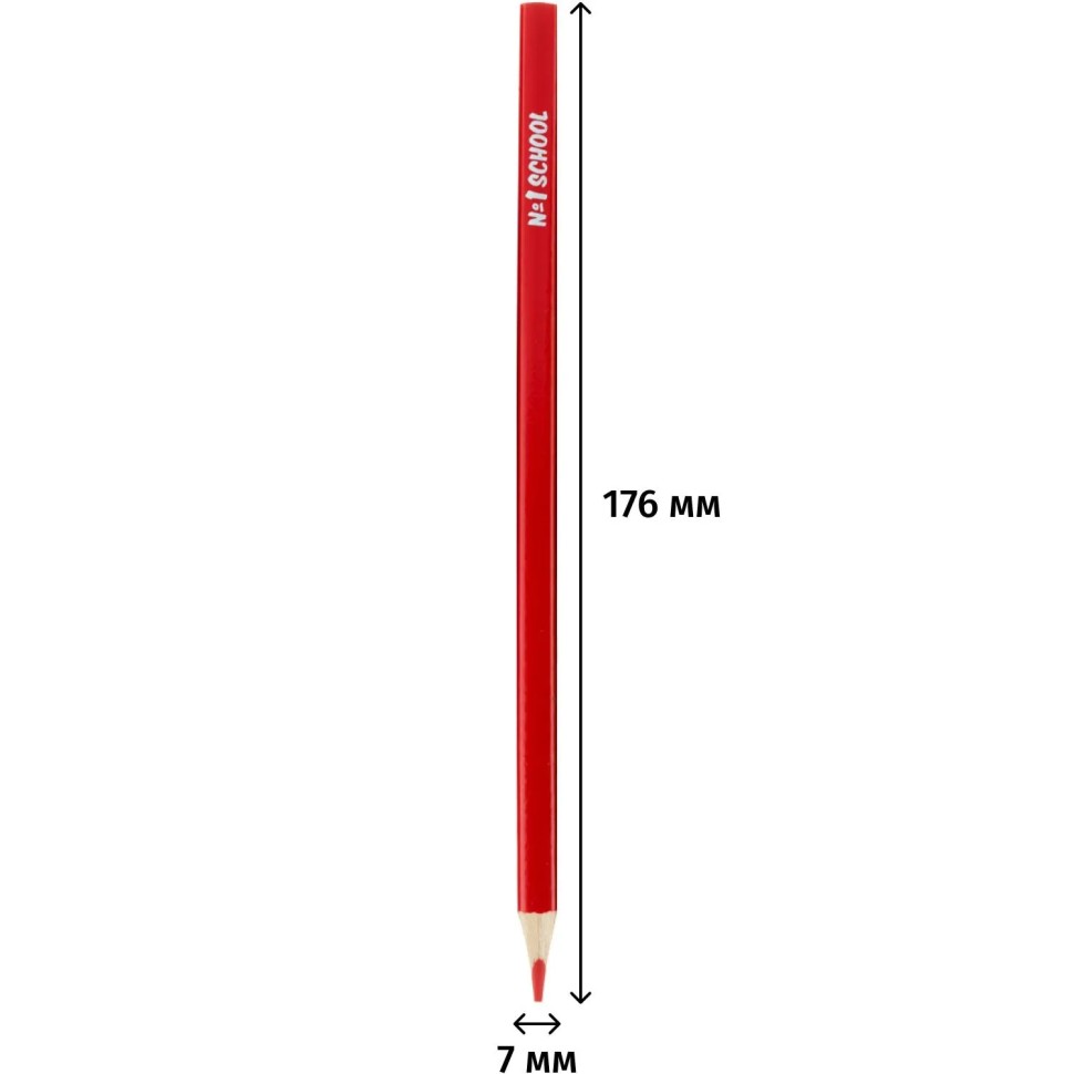 Карандаши цветные 18 цв 6-гран №1School Шустрики
