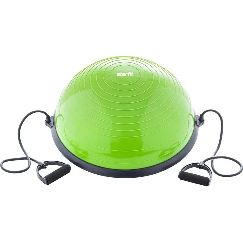 Полусфера BOSU STARFIT GB-501 с эспандерами,с насосом,зелен., ЦБ-00002516