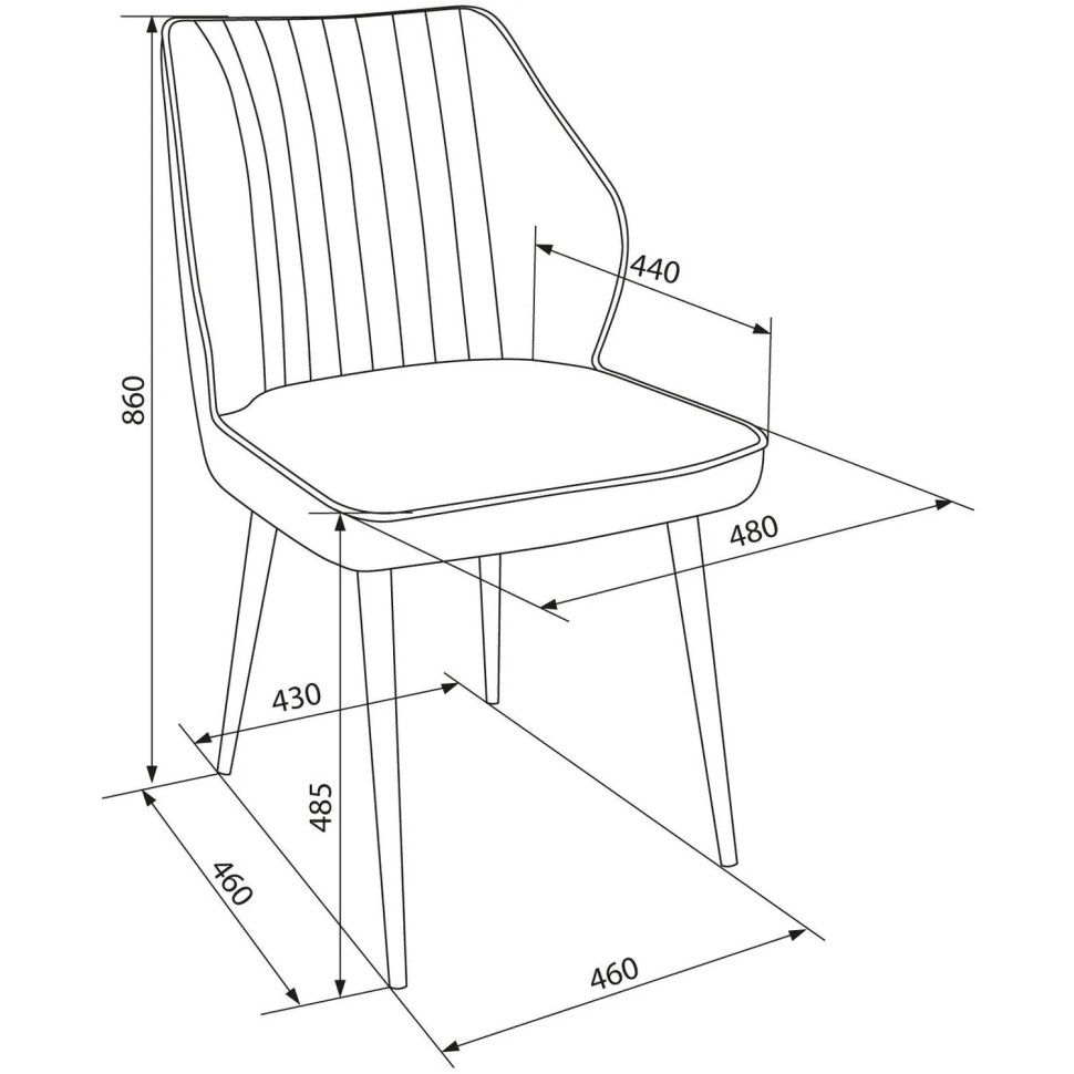 Стул VB_для дома Бюрократ CH-K5_2_K т.серый Holland 18 металл