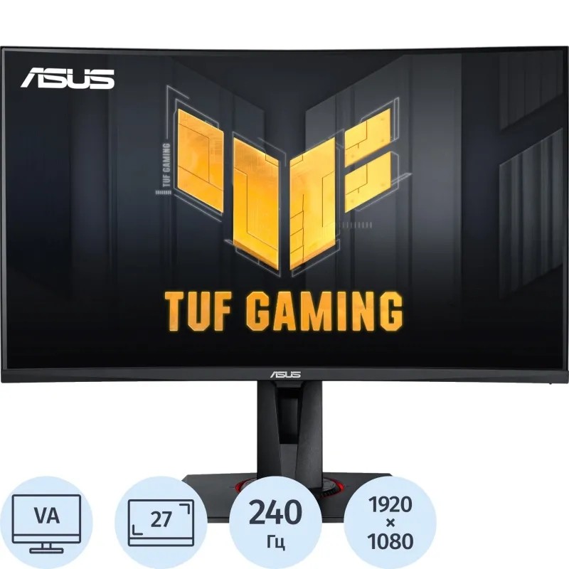 Монитор Asus 27 VG27VQM VA FHD 1ms HDMI DP USB HAS Piv 240Hz 350cd Ex Cur