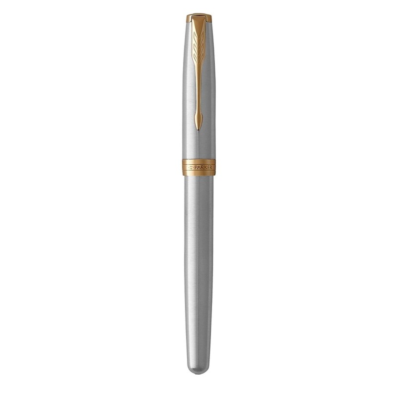Ручка перьевая Parker Sonnet Stainless Steel GT черн,1мм,кор 1931505