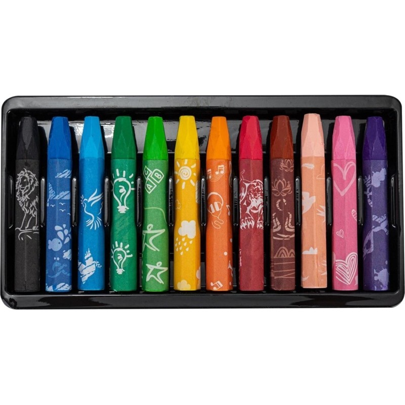 Пастель масляная Deli EC20100 Color Emotion 6-гран 12цв/наб