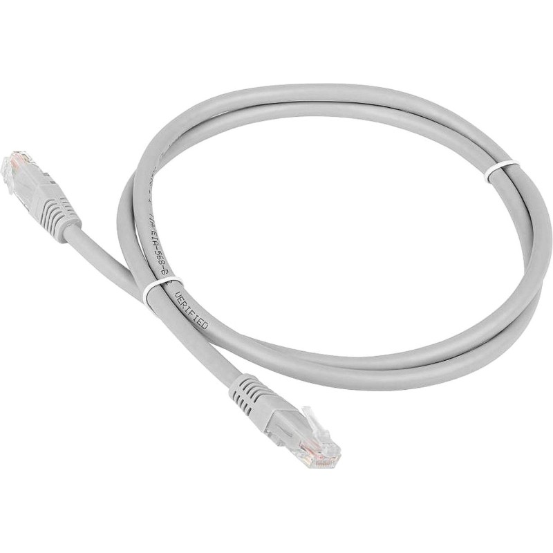 Патч-корд TWT TWT-45-45-5.0/6-GY UTP кат.6, 5.0 м, серый