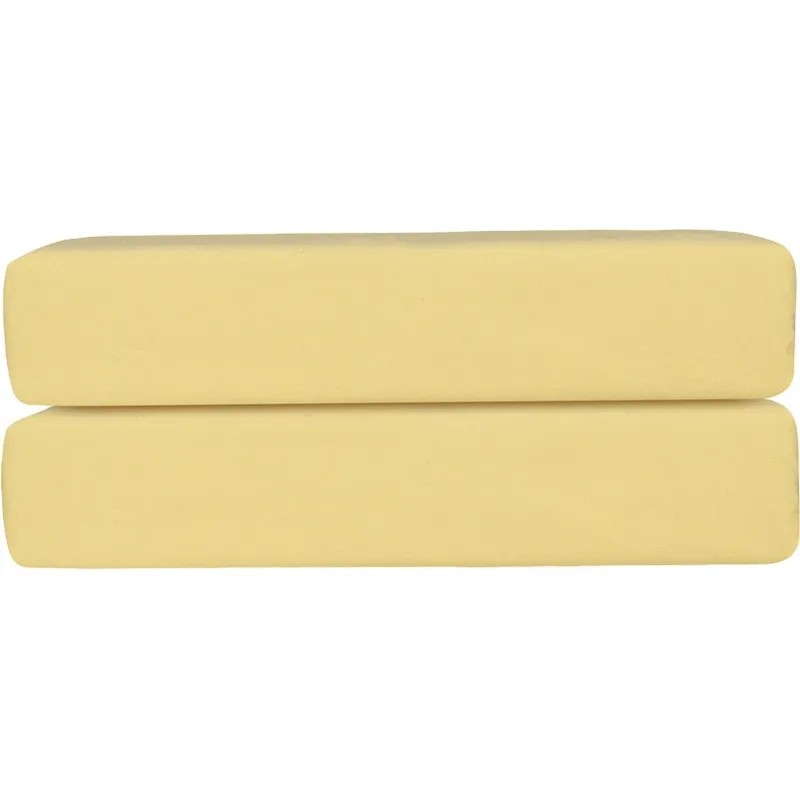 Простыня 160х200х30 на рез.из стир. перкаля светло-желтого цв,TK24-FS0028